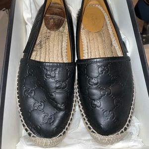 Gucci Signature Leather Espadrilles